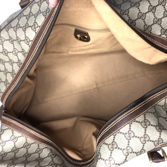 Authentic Gucci XL unisex travel bag brown monogram coated canvas - Picture 9 of 16